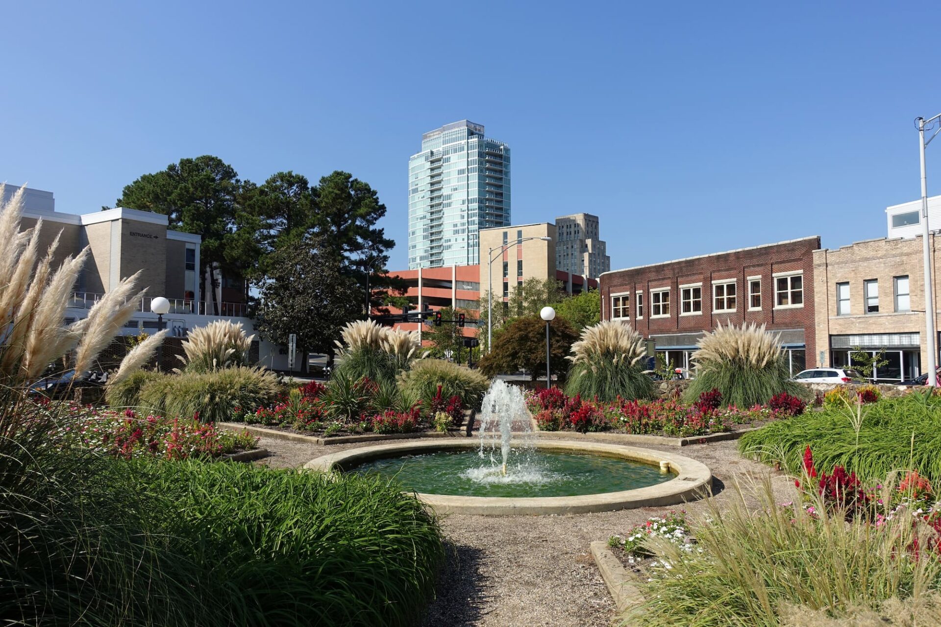 Landscaping in downtown Durham, NC,